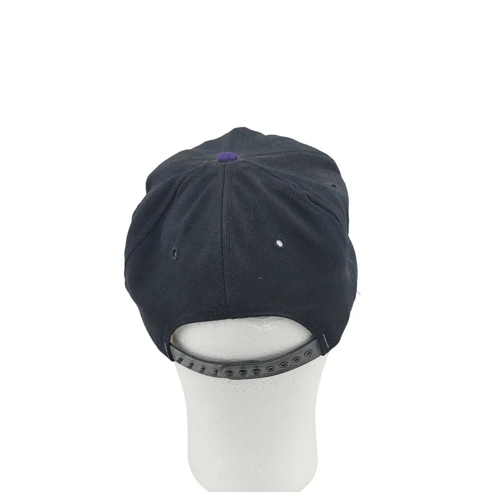 AJD Phoenix Suns Snapback Cap Hat Black Purple Side Spell Out Logo Vintage 90's - Picture 3 of 8